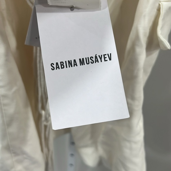 Sabina Musayev Lincoln Vest Dress in White Snow - Picture 9 of 16